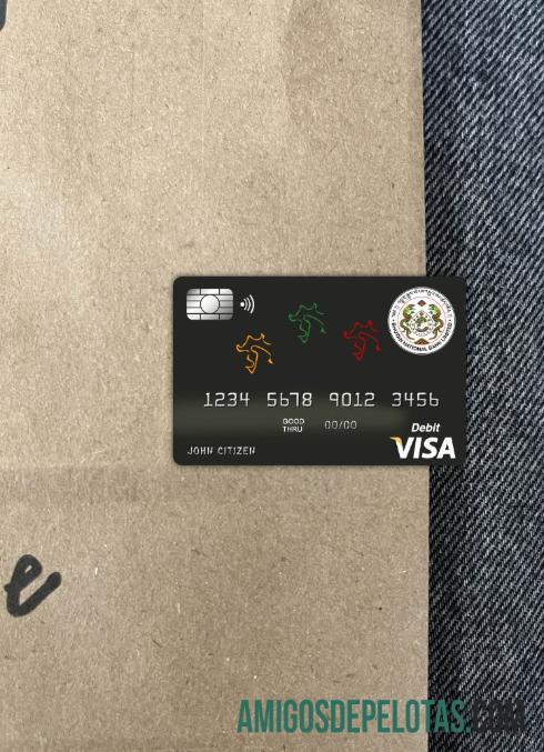 Banco Nacional do Butão Cartão Visa do Butão Photolook Front modelo